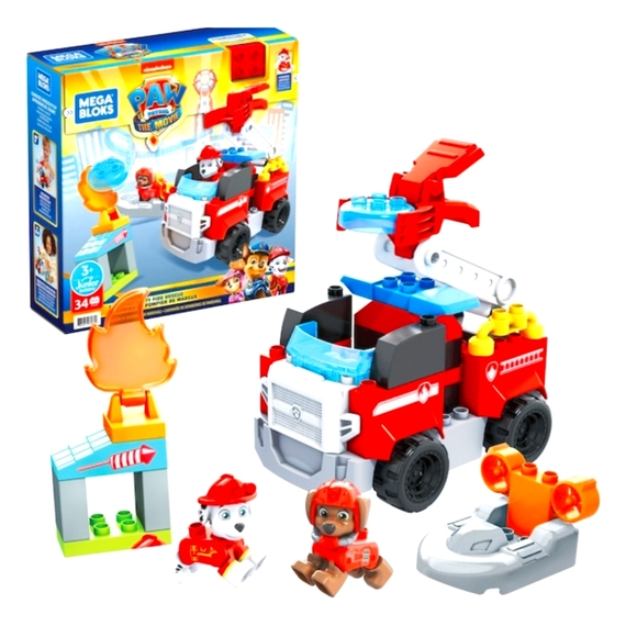🚒 Mega Bloks PAW Patrol Marshall's City Fire Rescue - New in Box - Picture 1 of 11